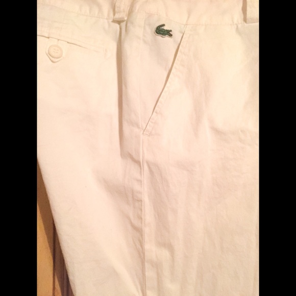 Women’s Lacoste Capri pants (white, 38” waist) - Picture 2 of 4